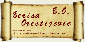 Beriša Orestijević vizit kartica